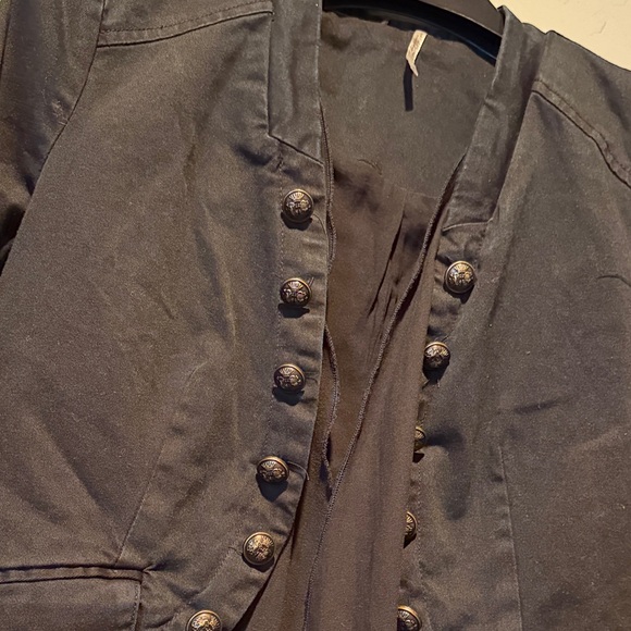 Free People Black Ruffled Blazer - Picture 4 of 8